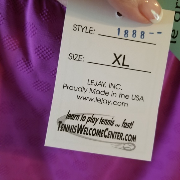 lejay TENNIS SKIRT NWT Purple Size XL - Picture 3 of 5